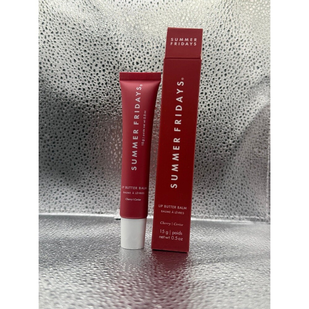 Summer Fridays Lip Butter Balm 0.5oz Cherry Sheer Red Tint Vegan Hydrating Balm